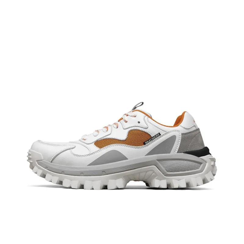 Skechers Running Shoes Men Low Top Silver/Gray/Brown-0