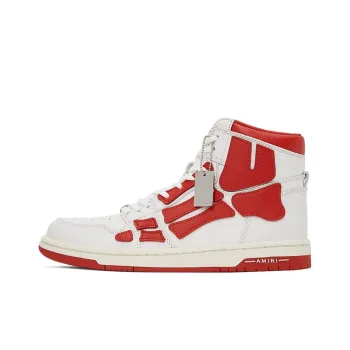 AMIRI Skel Panelled High Top White Red