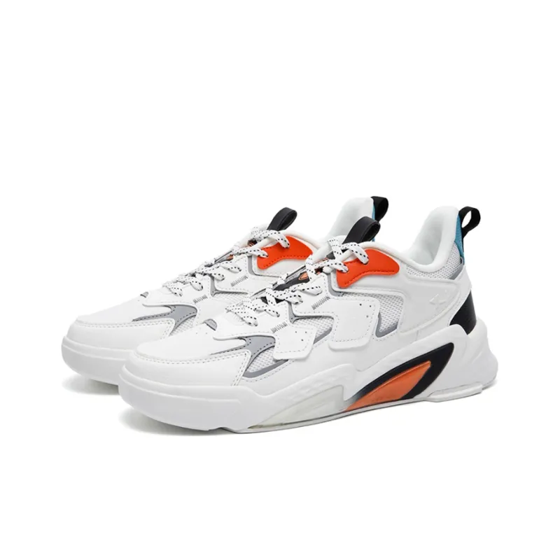XTEP Fengxing 2.0 Casual Shoes Men Low Top Canvas White/Black/Ash Gray-1