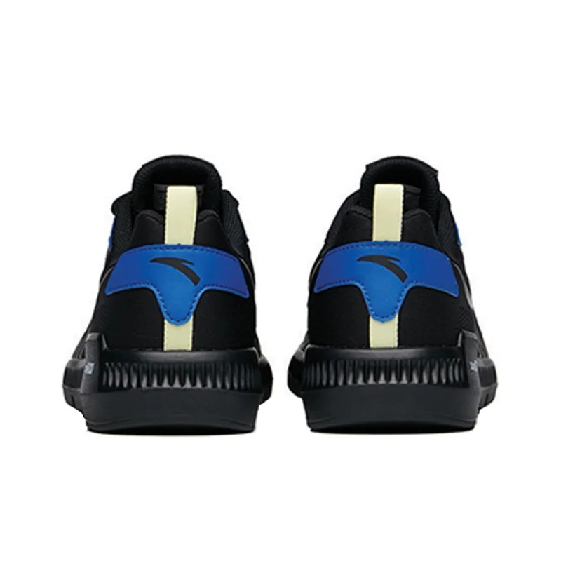 Anta Cushioning Lightweight Low-Top Running Shoes Men's Black Blue-2