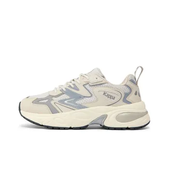 Kappa Cushioning Anti Slip And Wear Resistant Low Top Casual Running Shoes Unisex Silver Gray