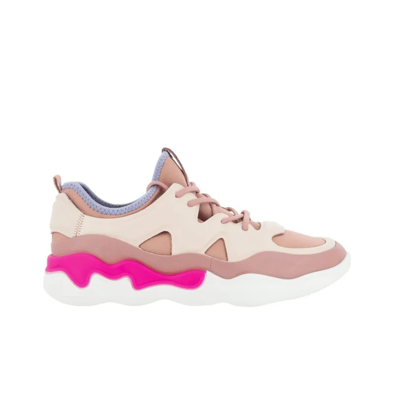 Ecco Elo Abrasion Resistant Low Top Running Shoes Women's Rubber Pink Comfortable-1