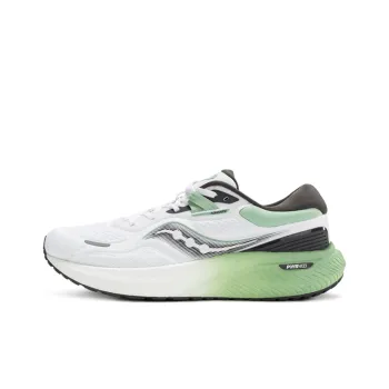 Saucony Surge 1 Cushioned Wear Resistant Slip Resistant Low Top Rubber Running Shoes Men's White Green