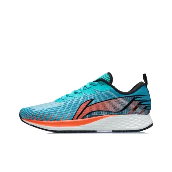 LiNing Red Hare 1 Breathable Wear Resistant Slip Resistant Low Top Light Foam Running Shoes Men's Neon Soft Orange