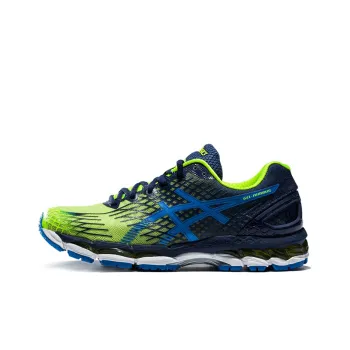 Asics GEL-Nimbus 17 Wear-Resistant Low-Top Running Shoes Men's Blue Green