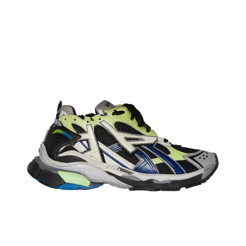 Balenciaga Runner Sneakers 'Grey Black Green' Women's-1