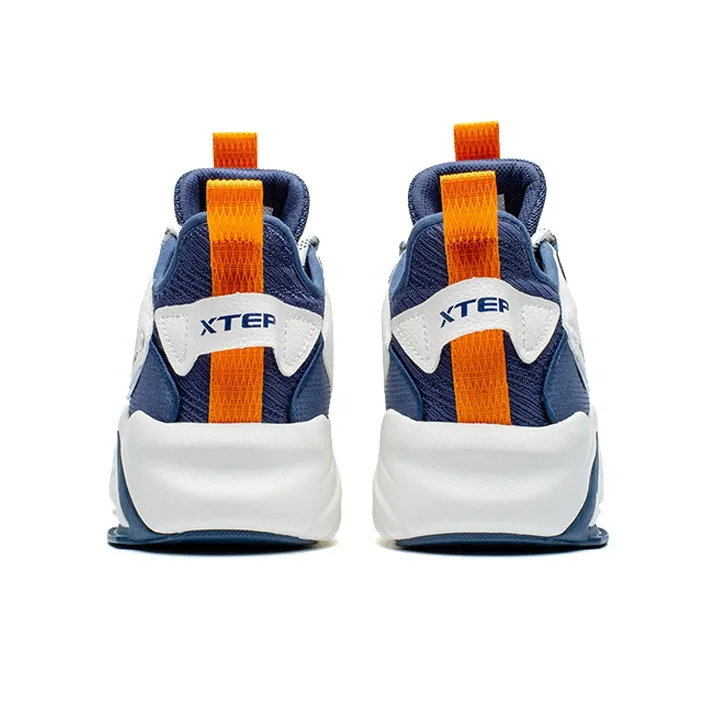 XTEP Fengxing 1.0 Slip Resistant Cushioning Mid Top Sports Casual Shoes White Blue-2