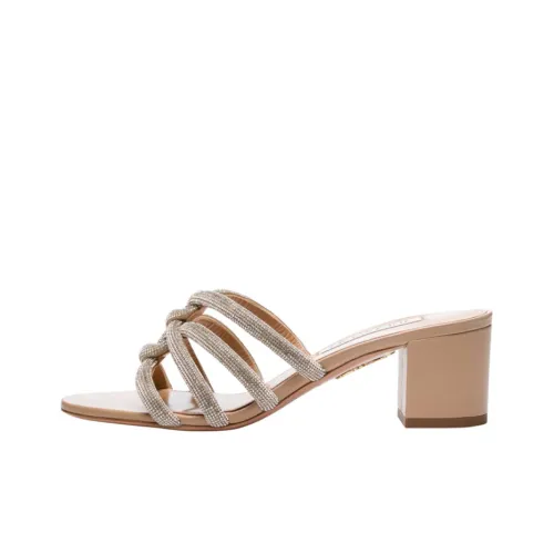 AQUAZZURA Slide Slippers Women's Nude