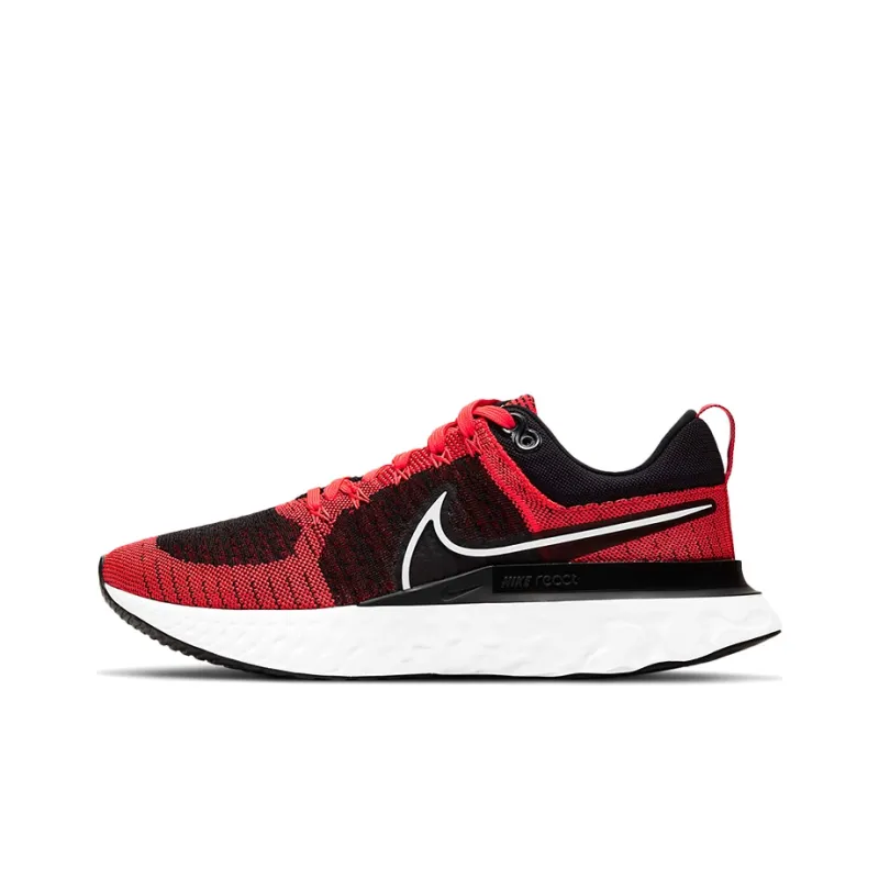 Nike React Infinity Run Flyknit 2 Black Bright Crimson-0