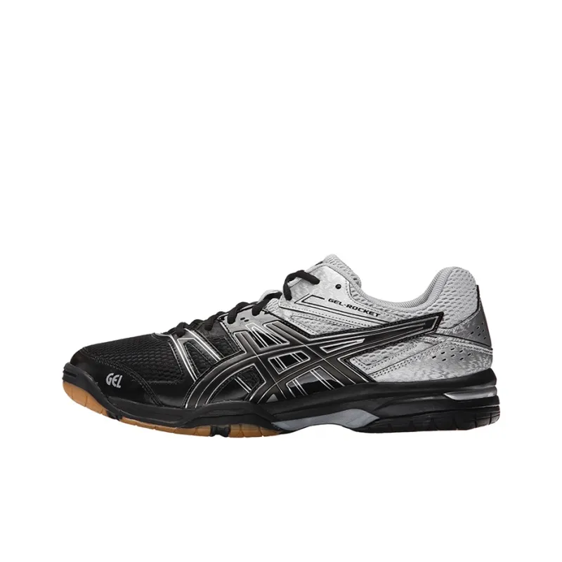 Asics Gel-Rocket 7 Wear-Resistant Low-Top Running Shoes Men's Black Gray-0