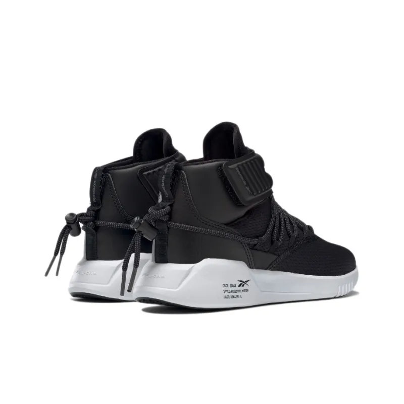 Reebok Freestyle Motion Anti-Slip Wear-Resistant Cushioning Breathable Mid-Top Running Shoes Women's Black White-3