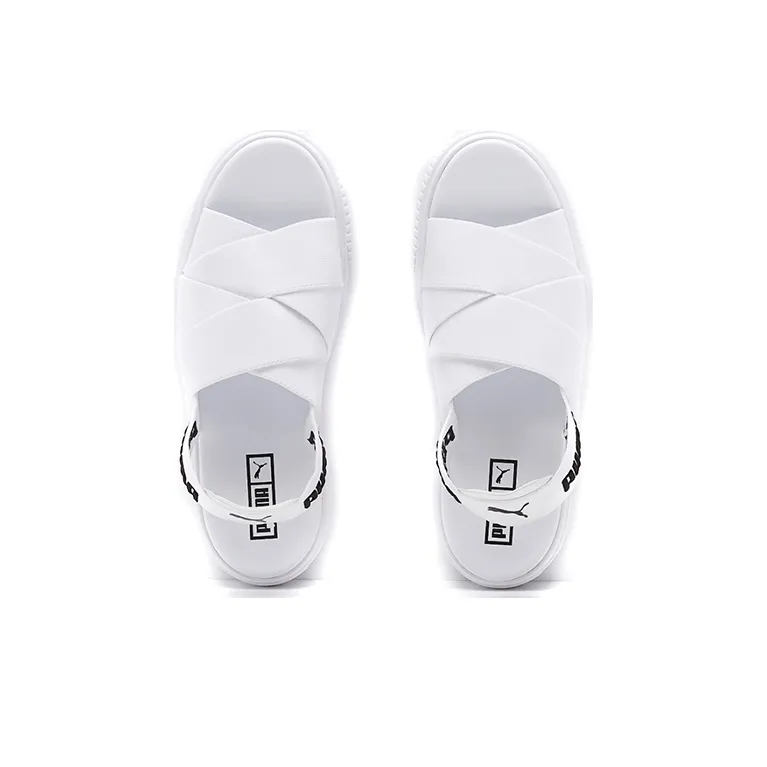 PUMA Platform Trace Sports Sandals 'White Black' Women's-4