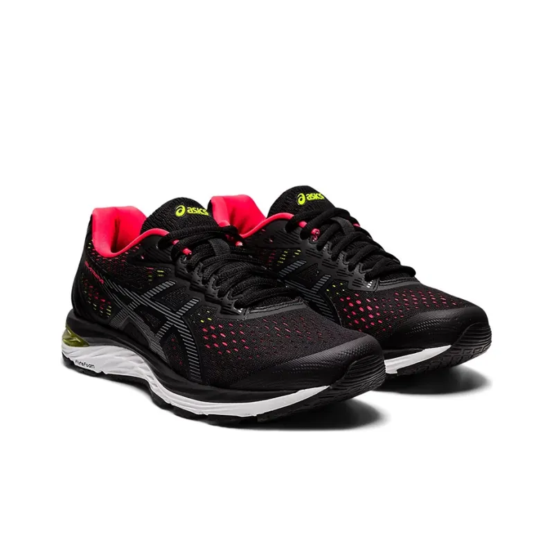 Asics Anti-Slip And Wear-Resistant Coverage Low-Top Running Shoes Women's Black Red-2