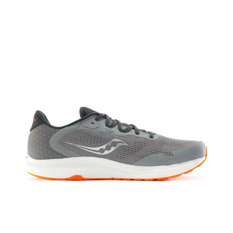 Saucony Freedom 4 Anti Slip Wear Resistant Low Top Running Shoes Men's Gray Orange-1
