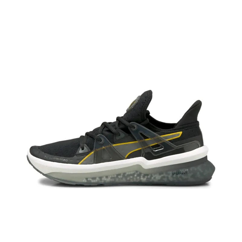 PUMA Interference 2.0 Cushioning Anti-Slip And Wear-Resistant Low-Top Running Shoes Men's Black Yellow-0