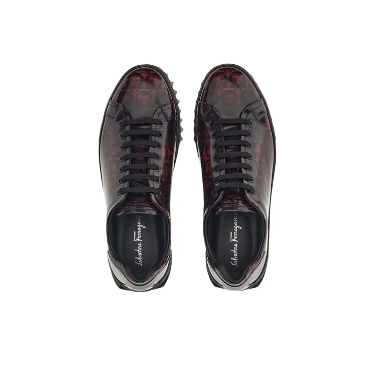 FERRAGAMO Low Top Athletic Shoes Men's Red-3