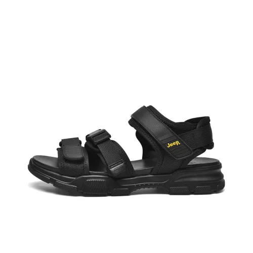Jeep Beach Sandals Men Black