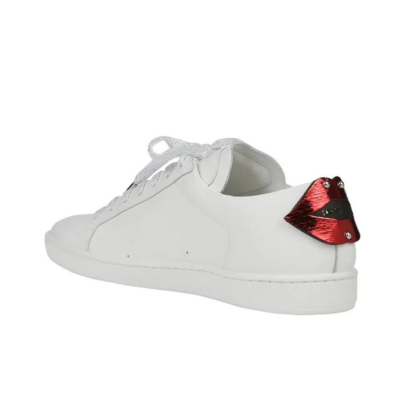 SAINT LAURENT Low Top Stylish Skateboarding Shoes Men's White-3