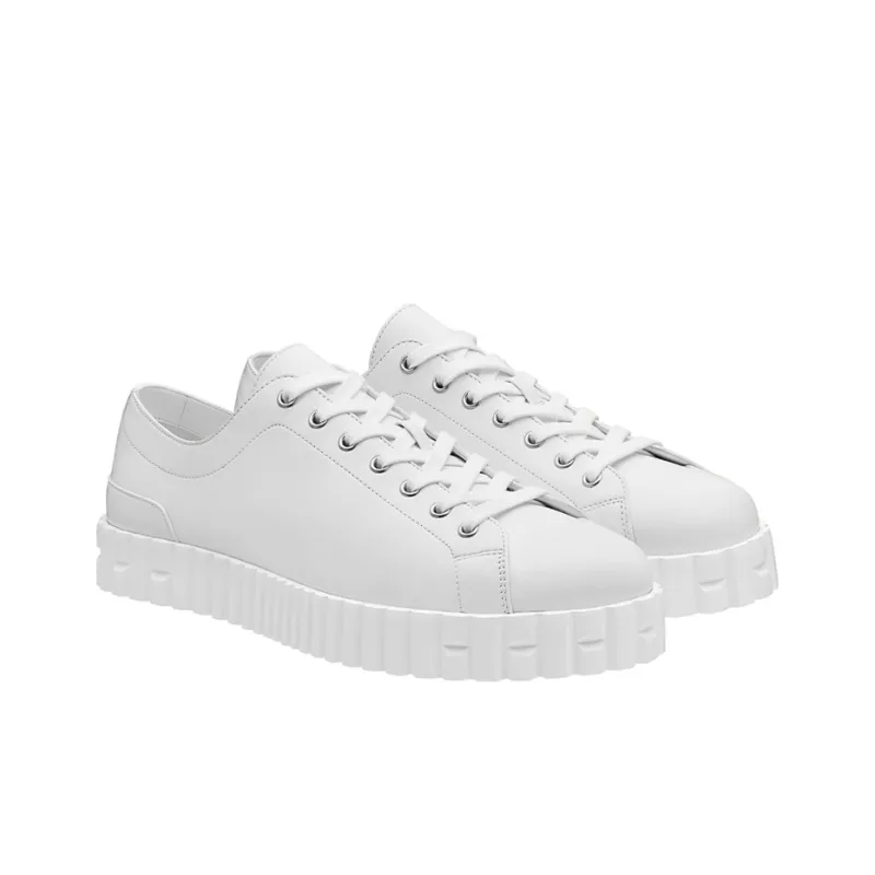 HERMES Cross Low Top Stylish Skateboarding Shoes Men's White-2