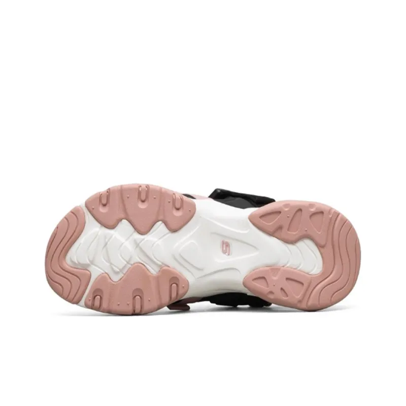 Skechers D'LITES Series Beach Sandals Women's Black/Pink-3