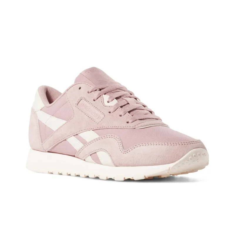 Reebok Classic Nylon Running Shoes Women's Low-Top Rose Pink-2