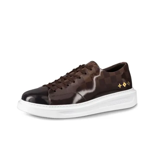 LOUIS VUITTON Beverly Hills Skateboard Shoes Men Low-Top Brown