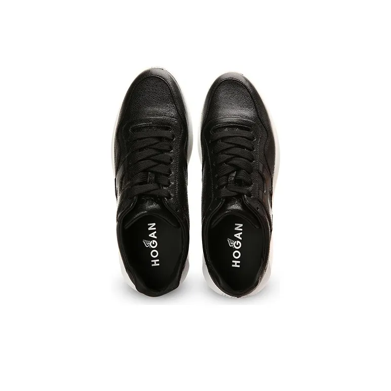 HOGAN Shock Absorbers With Slip Resistant And Abrasion Resistant Properties Low Top Casual Shoes Women's Black-2