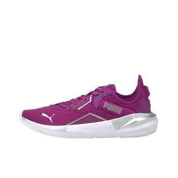 PUMA Platinum Metallic Softfoam+ Durable Cushioning Low-Top Running Shoes Women's Purple