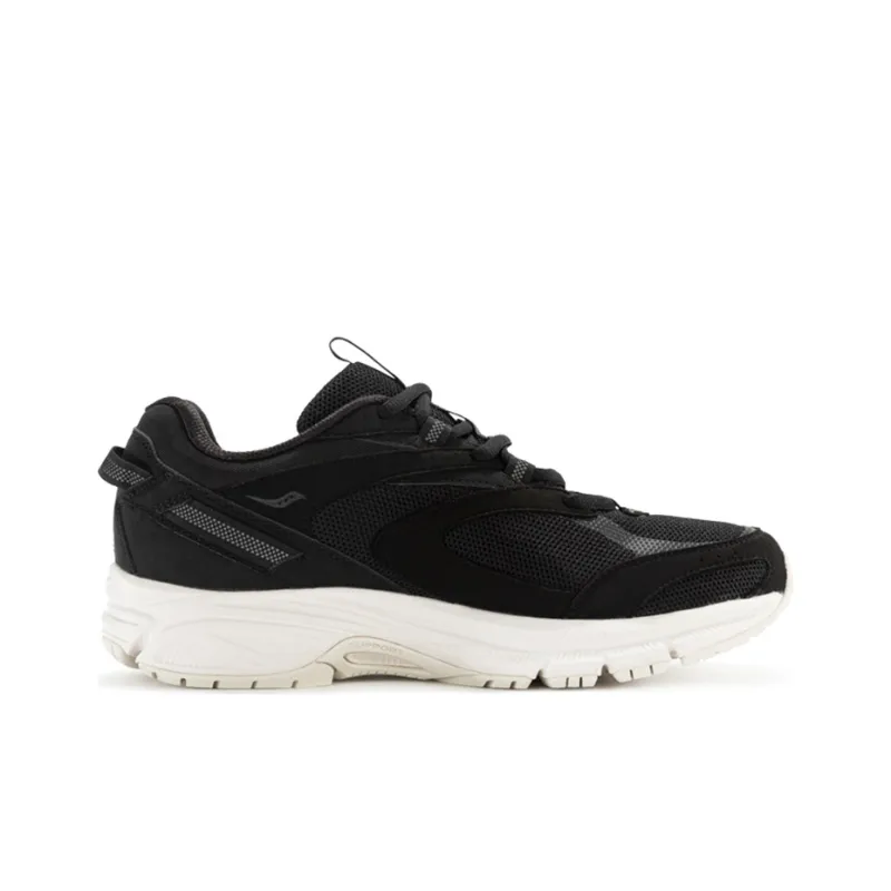Saucony Cohesion 2K Cushioning, Slip Resistant, And Abrasion Resistant Low Top Running Shoes Unisex Black White-1