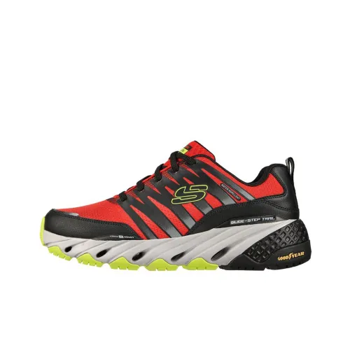 Skechers Glide Step Running Shoes Men Low-Top Red/Black