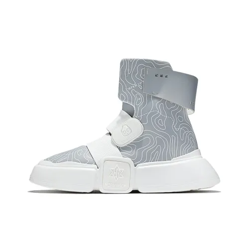 NORVINCY Ankle Boots Unisex High-Top Gray