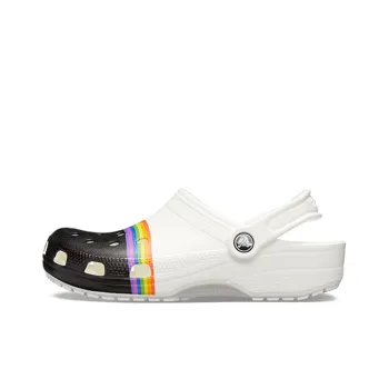 Crocs Classic Rainbow Pride Clogs 'White Black'