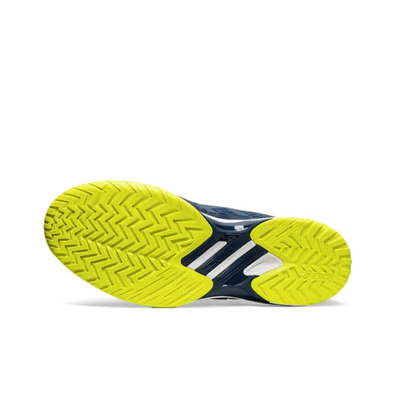 Asics Solution Speed FF Shock Absorbers Low Top Tennis Shoes Men's Blue White Yellow-4