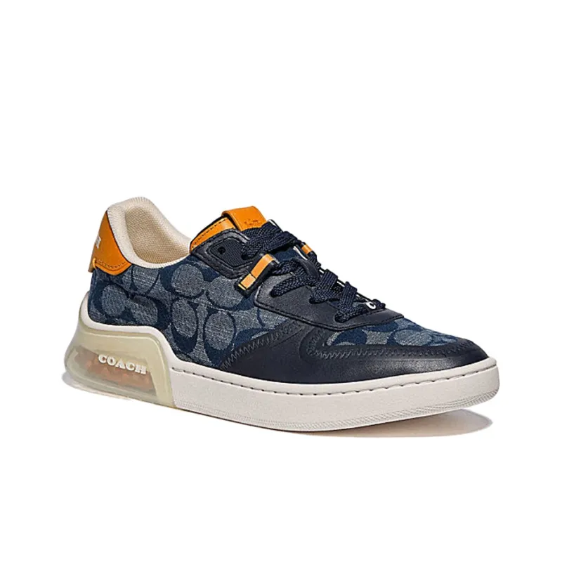COACH CitySole Court Low Top Stylish Skateboarding Shoes Women's Denim Blue-2
