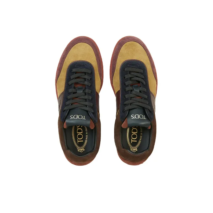 TOD'S Skateboard Shoes Women's Low Top Brown/Yellow/Orange-2