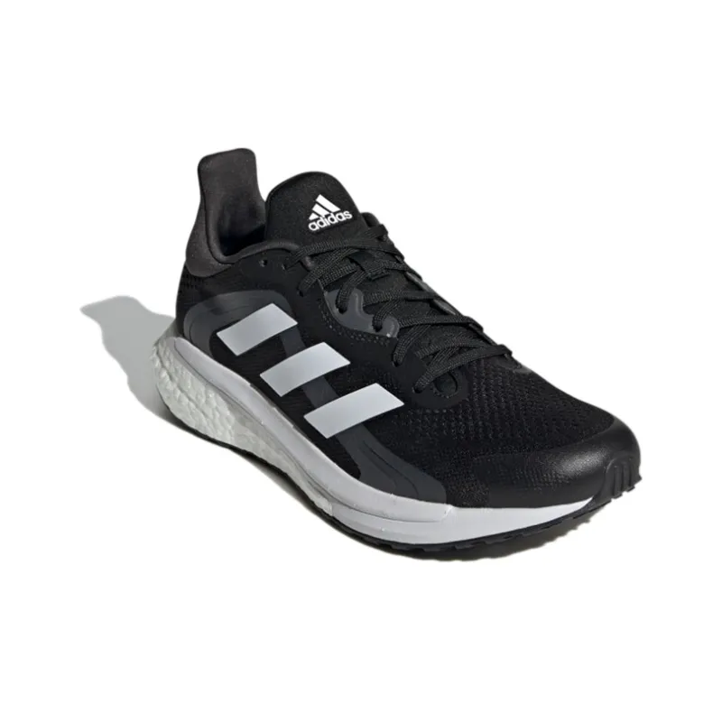 Adidas Solar Glide 4 ST Low Top Running Shoes Women's Black White-2