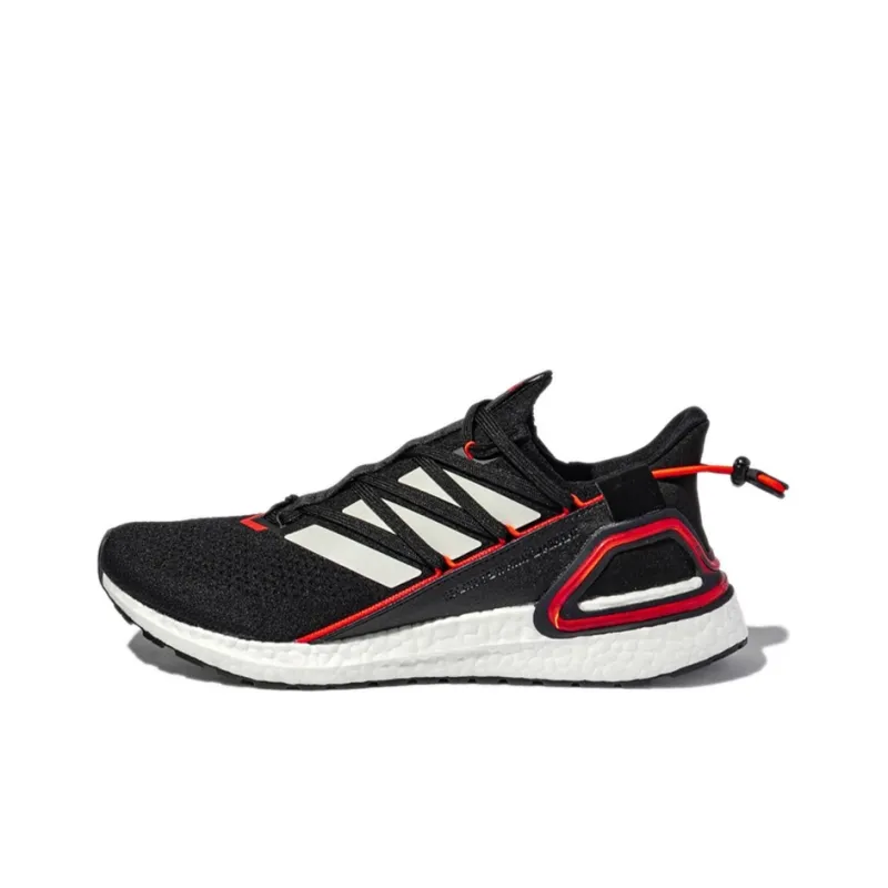 Adidas ULT Anti Slip Wear Resistant Low Top Casual Running Shoes Unisex Black White Red-0