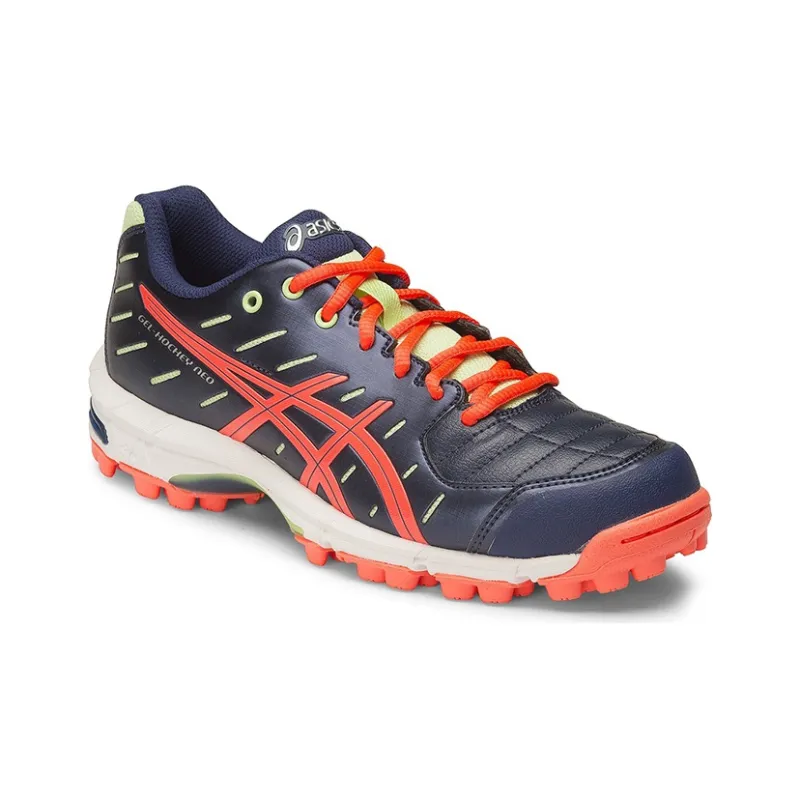 Asics Gel-Hockey Running Shoes Women's Low-Top Blue/Orange-2