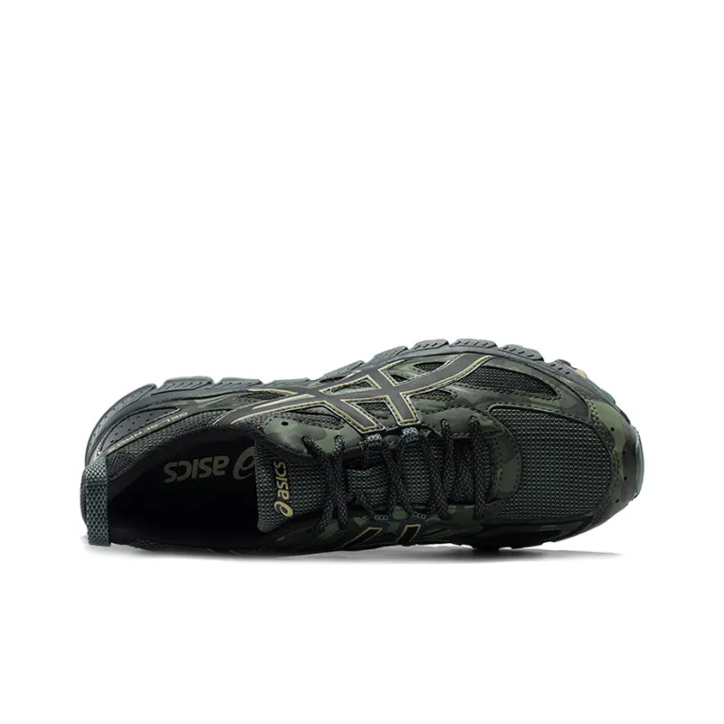 Asics Gel-Scram 3 Wear-Resistant Low-Top Running Shoes Men's Black Green-3