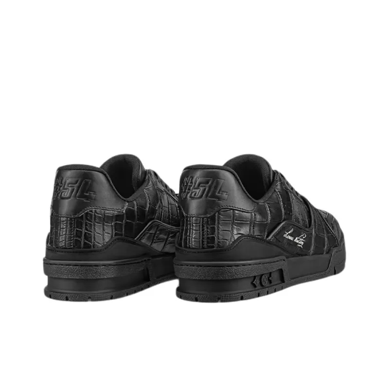 LOUIS VUITTON Lv Trainer Black Alligator-2