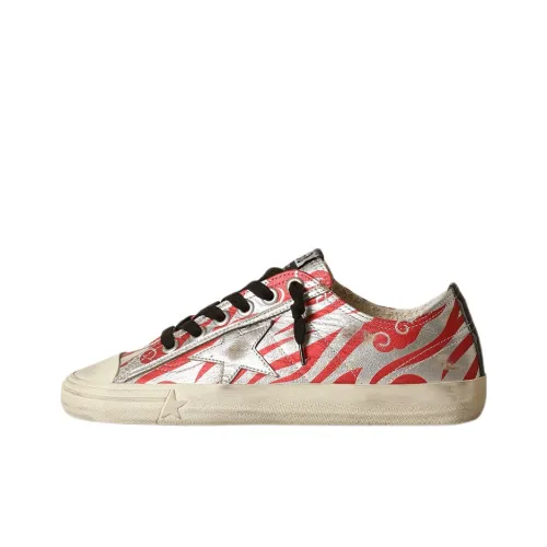 Golden Goose V-Star Skateboard Shoes Women's Low-Top Red