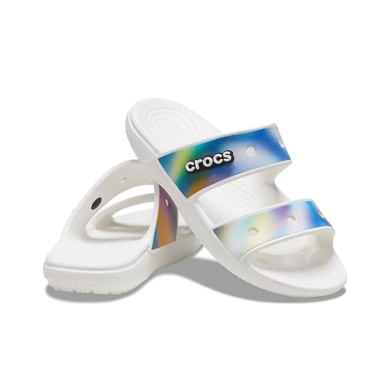 Crocs Classic Colorful Unisex Multi Color White Sandals-5