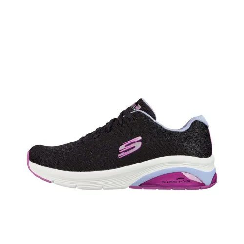 Skechers SKECH-AIR Running Shoes Women's Low-Top Black/Purple