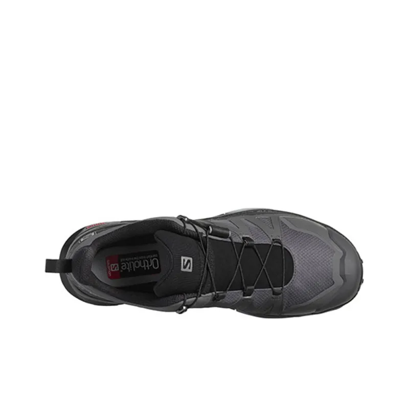 SALOMON X Ultra 4 GTX Cushioning Abrasion Resistant Coverage Support Balance Low Top Hiking Shoes Men's Iron Gray-3