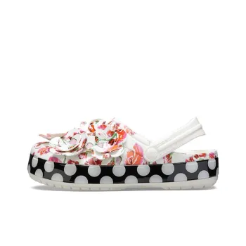 Crocs Timeless Clash Roses Floral Dots Clog 'White Red Black' Women's