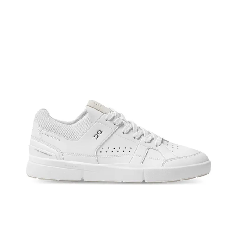 On ClubTHE ROGER Coverage Slip-Resistant Balance Lightweight Low-Top Skateboard Shoes Women's All White-1