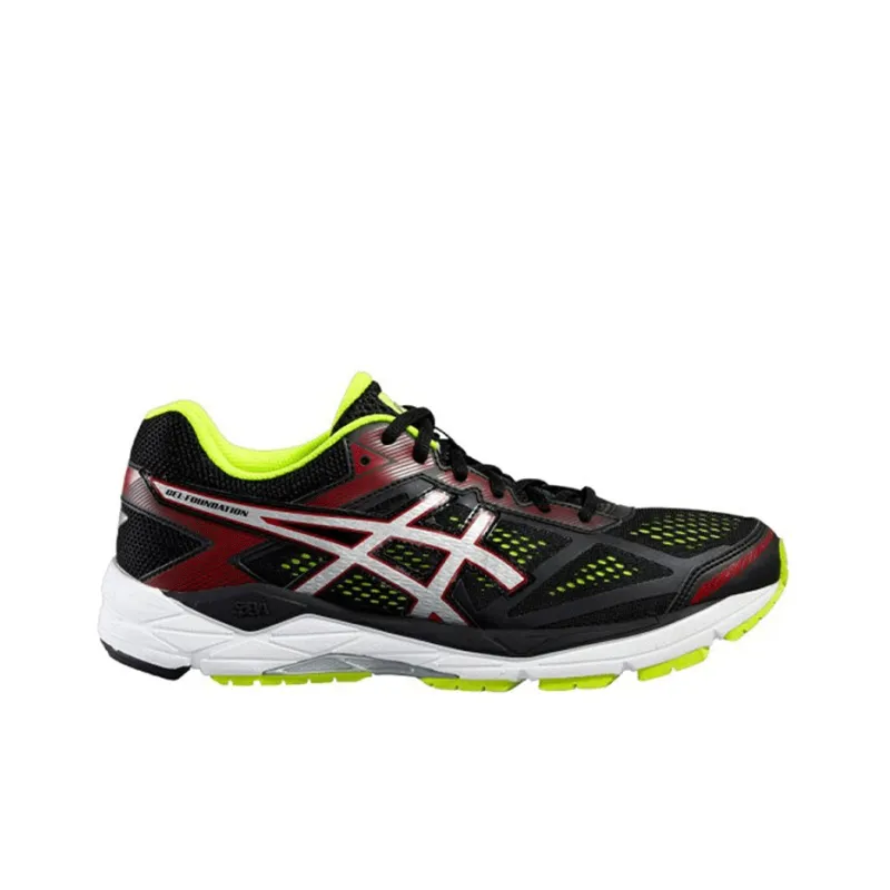 Asics Gel-Foundation 12 Running Shoes Men Low-Top Black/White/Red/Silver-1