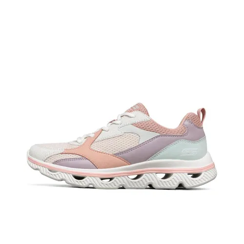 Skechers ARC WAVES Running Shoes Women's Low-Top Pink/Multicolor