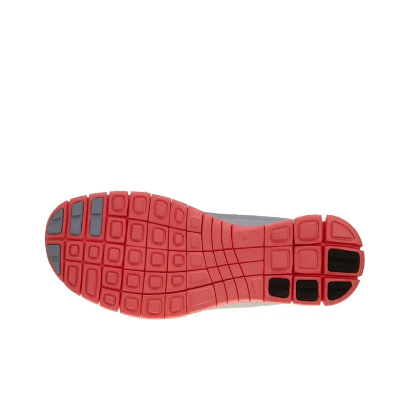 Nike Free RN 4.0 Cushioned Anti Slip Wear Resistant Breathable Lightweight Low Top Running Shoes Women's Gray Red-4