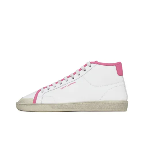 SAINT LAURENT Logo Mid-Top Sneakers Women's